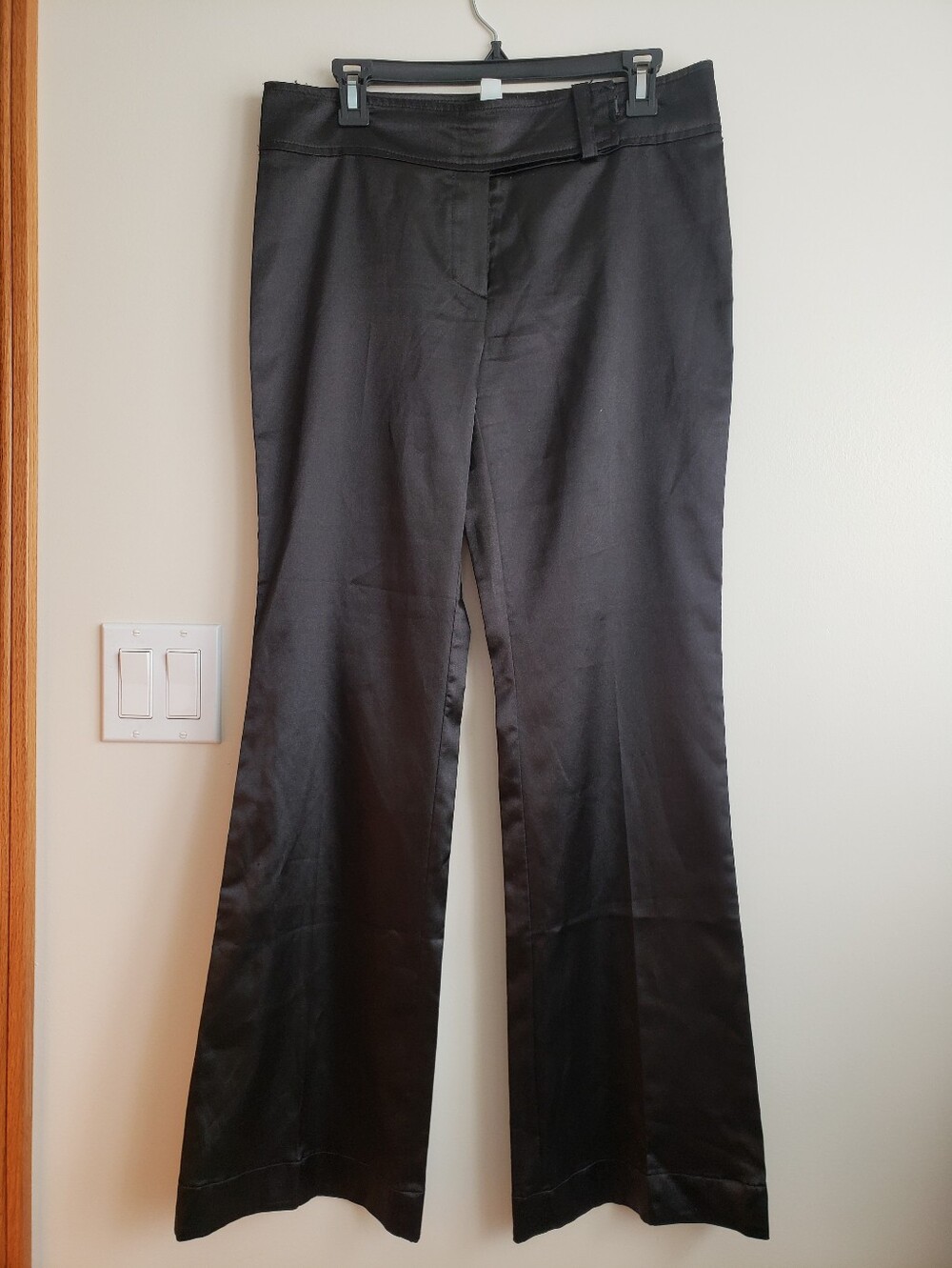 Citrine Black Satin-Look Wide Leg Pants. Sz.8
